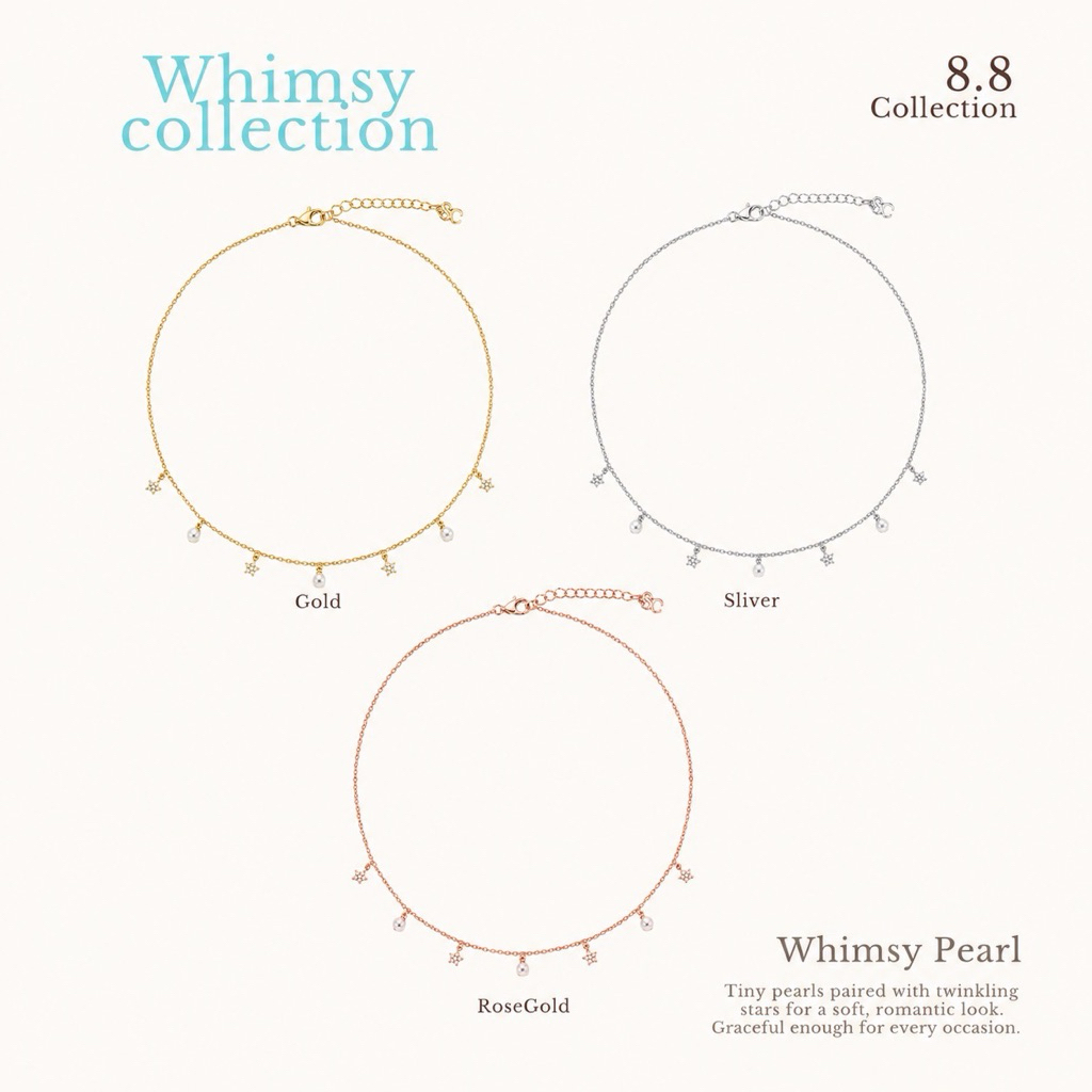 Socrush.bkk | WHIMSY PEARL necklace | SN-109 | สร้อยคอ ดาว มุก