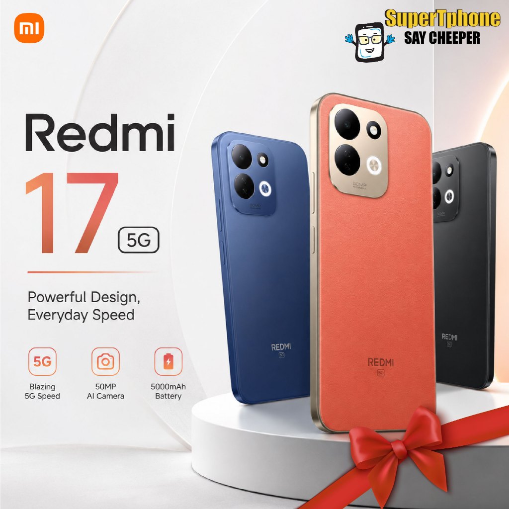 Redmi 17 รุ่น 5G (4/128GB) จอขนาด 6.9 นิ้ว  l  แบตเตอรี่ 7,500 mAh l ถ่ายภาพคมชัด(By Shopee  SuperTp