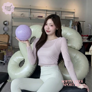 GOOD ENERGY CLUB - SOFTY LAYER SPORT BRA สปอร์ตบรา ดีเทลผ้าตาข่ายด้านนอก
