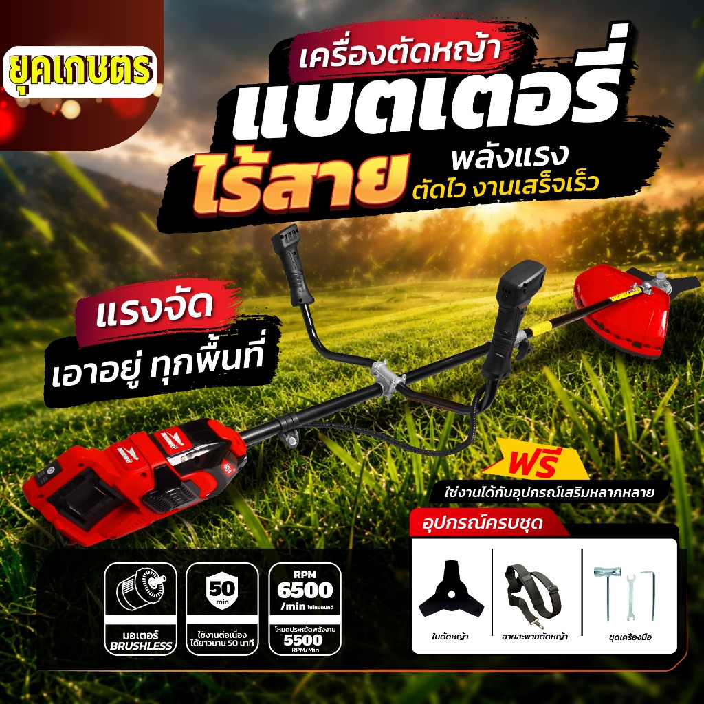 DGF-DC901 เครื่องตัดหญ้า Dragonfly ตัดไว งานเสร็จเร็ว (ไม่มีเเบต)
