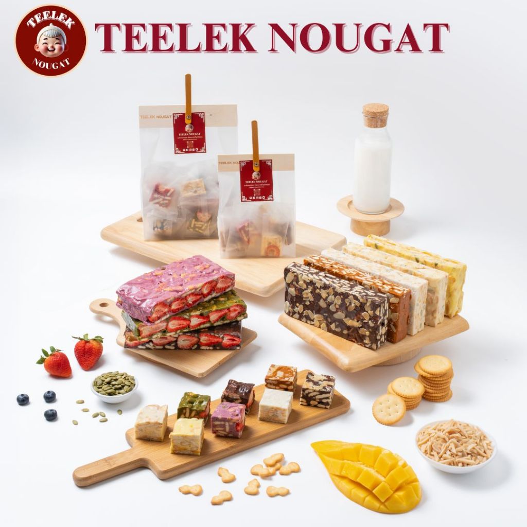 TEELEKNOUGAT - นูกัตรวม 8 รสชาติ (ไม่รวมทุเรียน) ขนม ตังเมไต้หวัน โฮมเมด ตี๋เล็กนูกัต