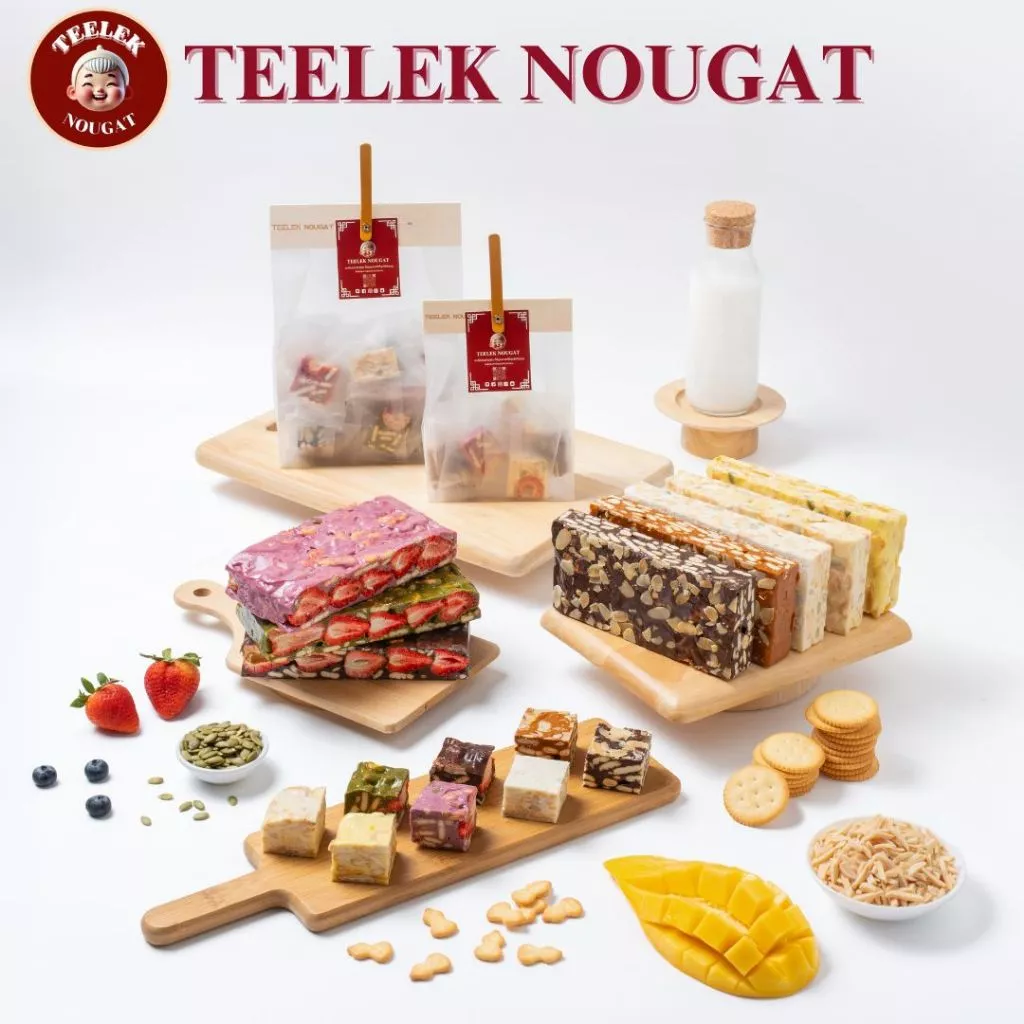 TEELEKNOUGAT - นูกัตรวม 8 รสชาติ**ไม่รวมทุเรียน** ขนม นูกัต ตังเมไต้หวัน ขนมขบเคี้ยว อร่อย โฮมเมด ตี๋เล็กนูกัต
