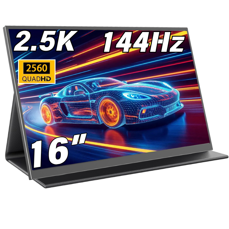 จอภาพแบบพกพา 2.5K 144HZ Portable Monitor 16 นิ้ว จอภาพแบบพกพา จอภาพสำหรับเล่นเกม สำหรับเกม IPS Lapto