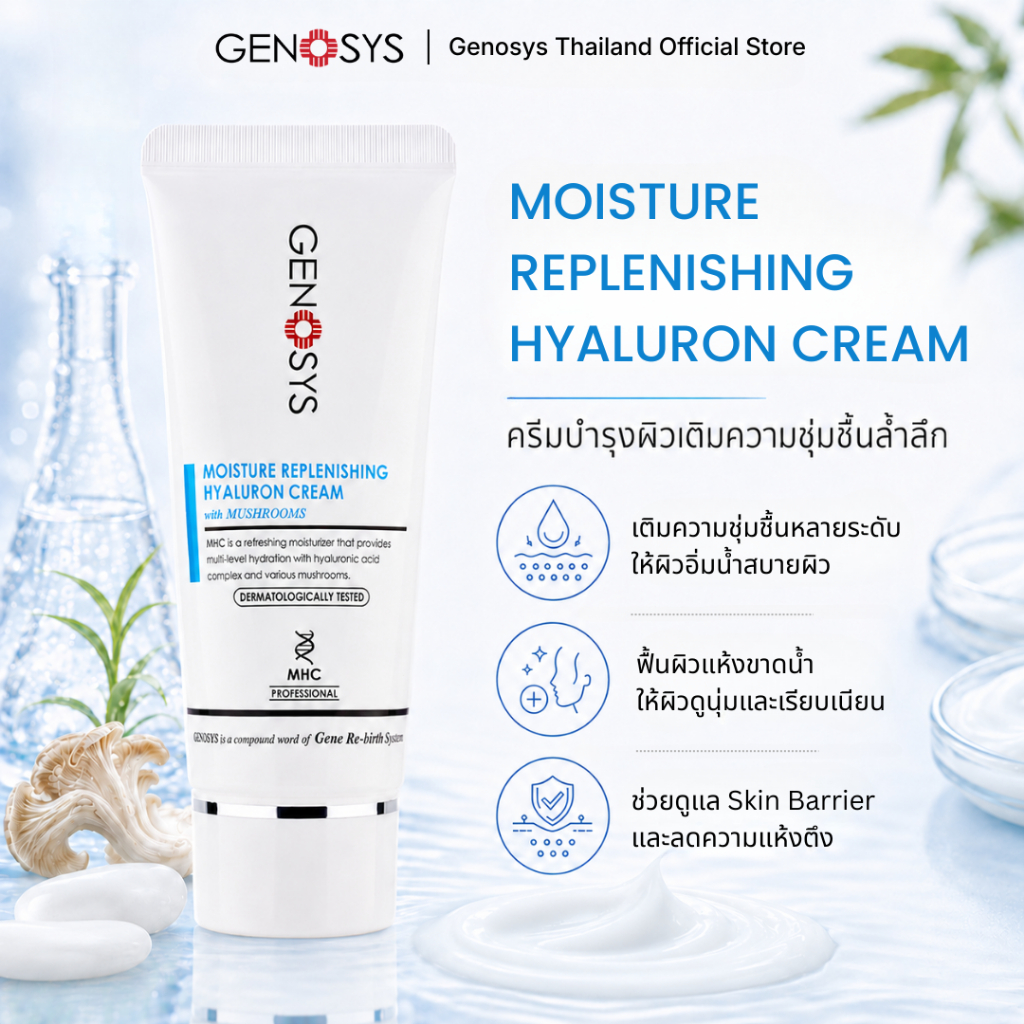 GENOSYS ครีมไฮยาลูรอน 11 ชนิด Moisture Replenishing Hyaluron Cream 50ml | เติมน้ำผิว ชุ่มชื้น ผิวฉ่ำ