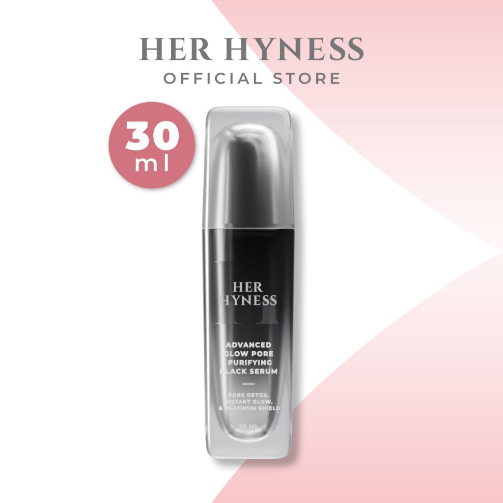 HER HYNESS ADVANCED GLOW PORE PURIFYING BLACK SERUM แบล๊คเซรั่ม บูสผิวโกลว์ แน่นกระชับ กู้ผิวหมองเหลือง