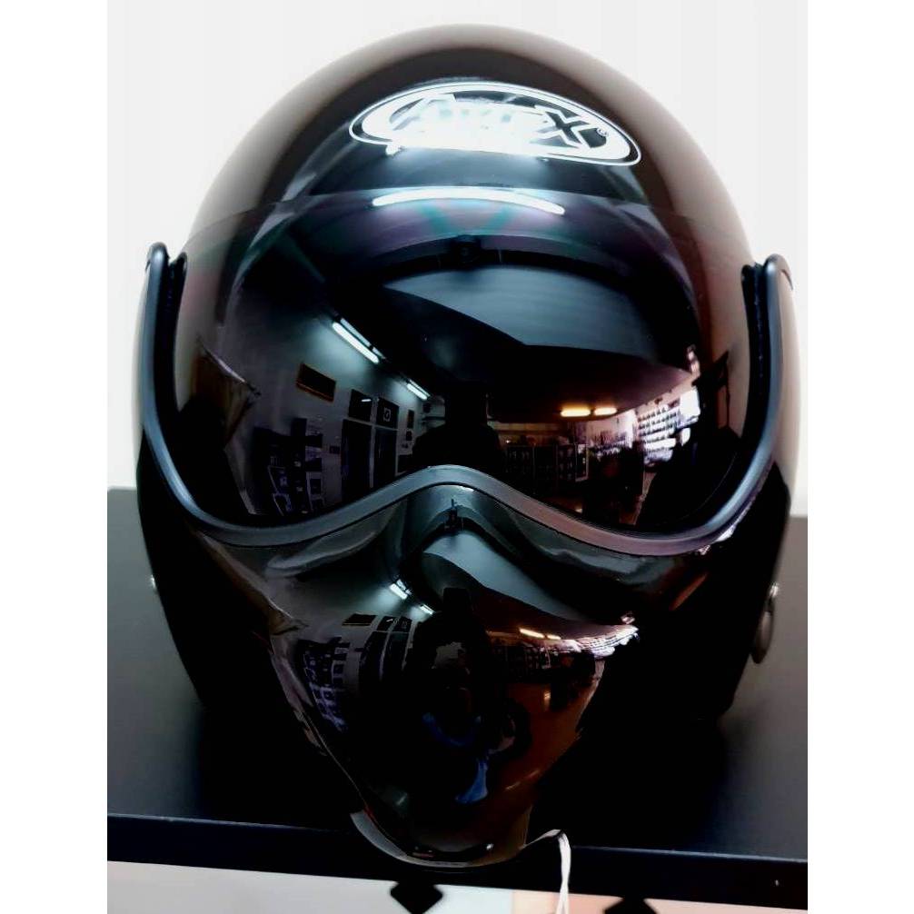 หมวกกันน็อค ยกคาง Avex TopGun สีดำ