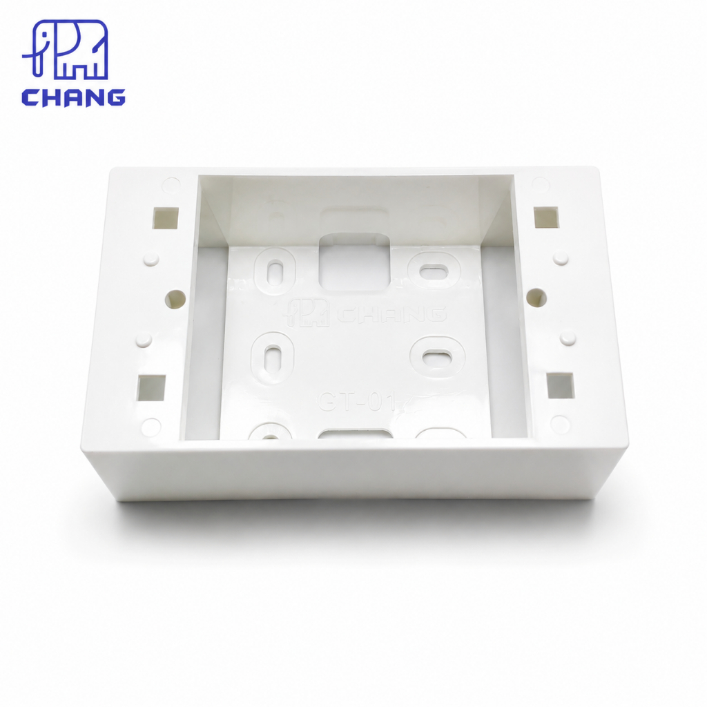 CHANG : GT-01w  บ็อกซ์ลอย 2"x4" สีขาวครีม