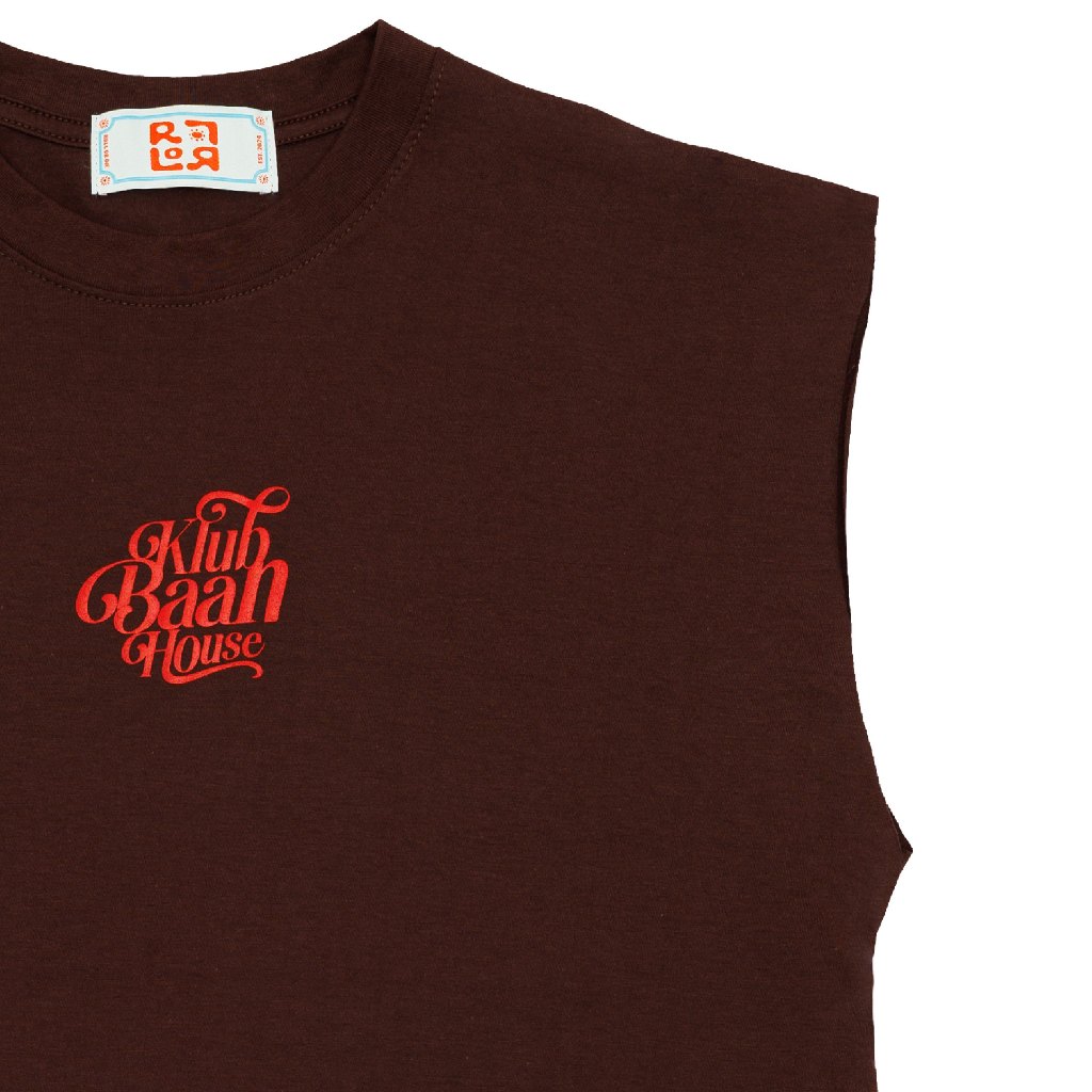 URTHE - เสื้อแขนกุด สกรีนลาย Oversize รุ่น RUN TIGER RUN SLEEVELESS SHIRT รูปที่ 3