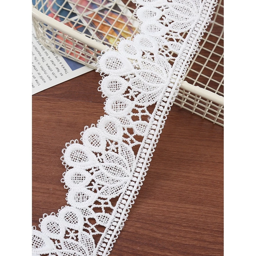 Macraft ดอกไม้ตกแต่ง น่ารัก หัวใจ ขายเป็นหลา ทำกระเป๋า DIY ตุ๊กตา หมวก ตกแต่ง ผ้าลูกไม้ ลูกไม้ระบาย เชอรี่ แอปเปิ้ล
