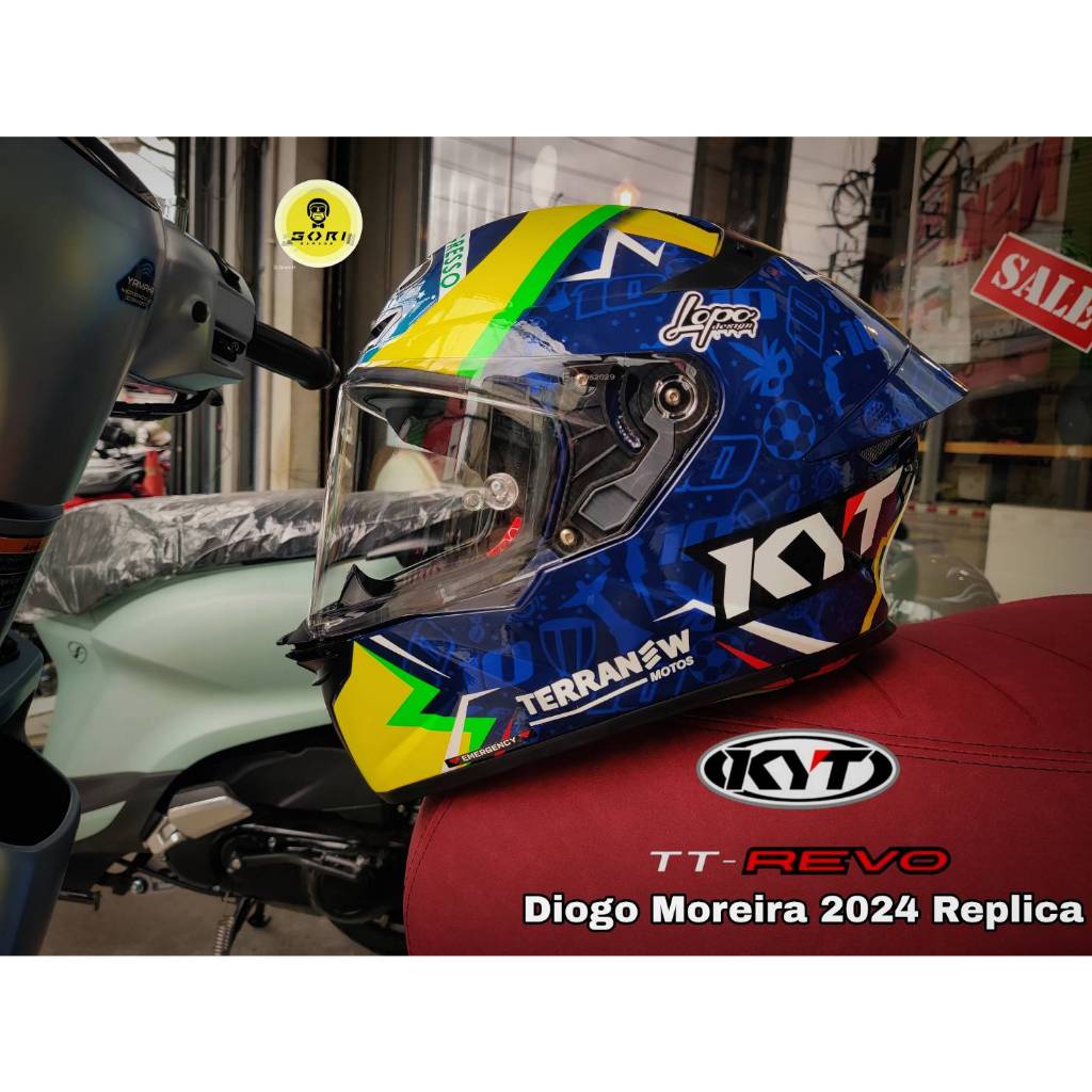 หมวกกันน็อคเต็มใบ KYT TT Revo ลาย Replica Diogo Moreira 2024