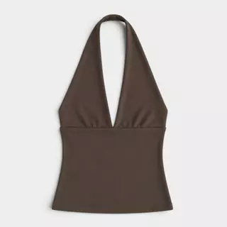 Atipashop - Spicy Halter Top | เสื้อคล้องคอ ทรงเข้ารูป ดีไซน์คอวีลึกช่วยเผยช่วงคอและไหล่อย่างสวยงาม