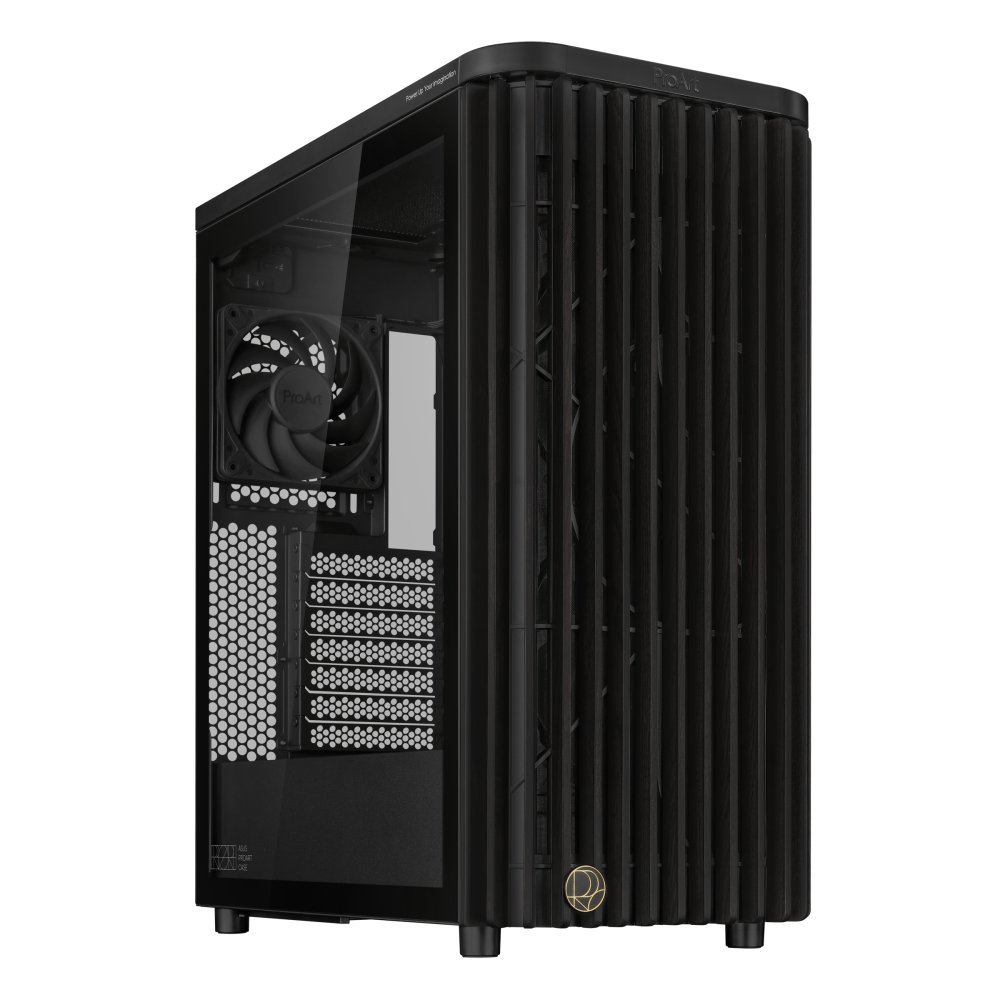 ASUS ProArt PA401 Wood Edition Black Tempered Glass Panel Mid-Tower ATX Case