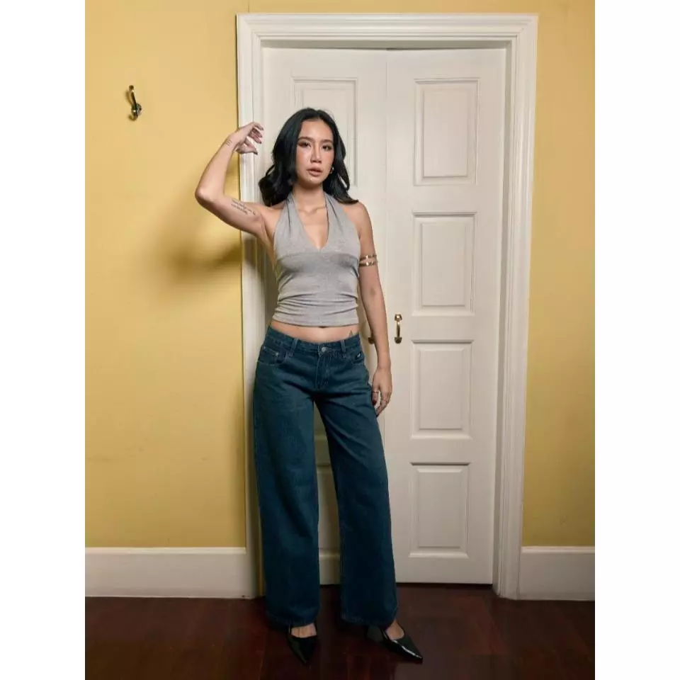Atipashop - Easton Straight Jeans (#A059) | กางเกงยีนส์เอวต่ำ ทรงขาตรง ดีไซน์เรียบคลาสสิก