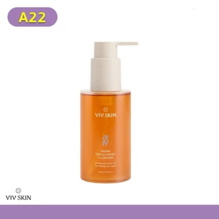 เจลล้างหน้าขมิ้นฮันนี่ VIV SKIN Kamin Triple Honey Cleanser 130 ml นุ่มสะอาดใส ไกลสิว ผิวไม่เอี๊ยด