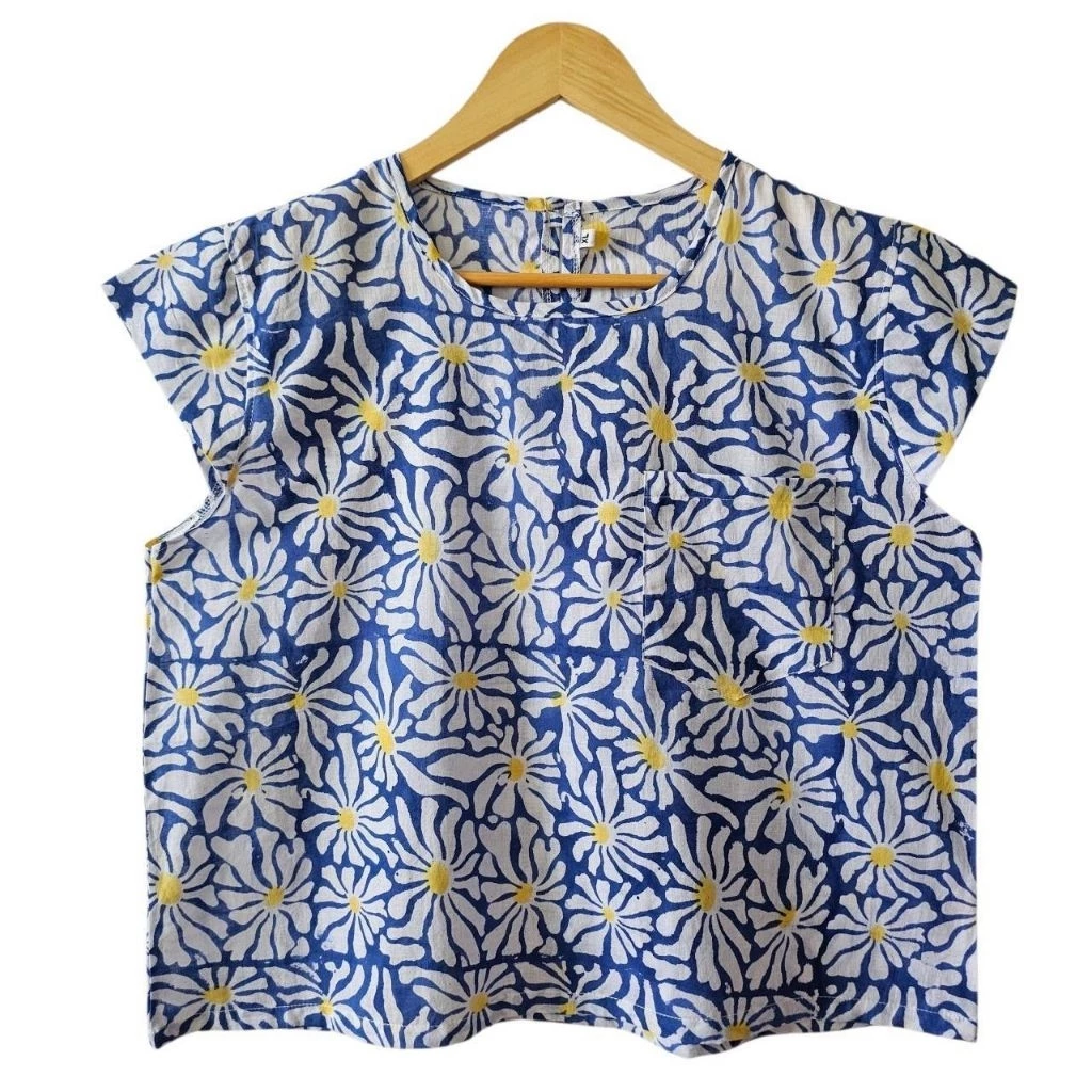 เสื้อคอกลม แขนล้ำ ไซส์ 44" มีมากกว่า 10 ลาย ผ้าคอตต้อนอินเดีย