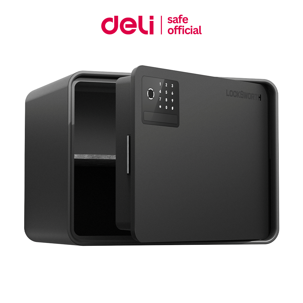 Deli ตู้เซฟ ตู้เซฟอัจฉริยะ มีWIFI เชื่อมต่อมือถือ มีช่องชาร์จTypC สแกนนิ้ว รหัส กุญแจ Safe Box