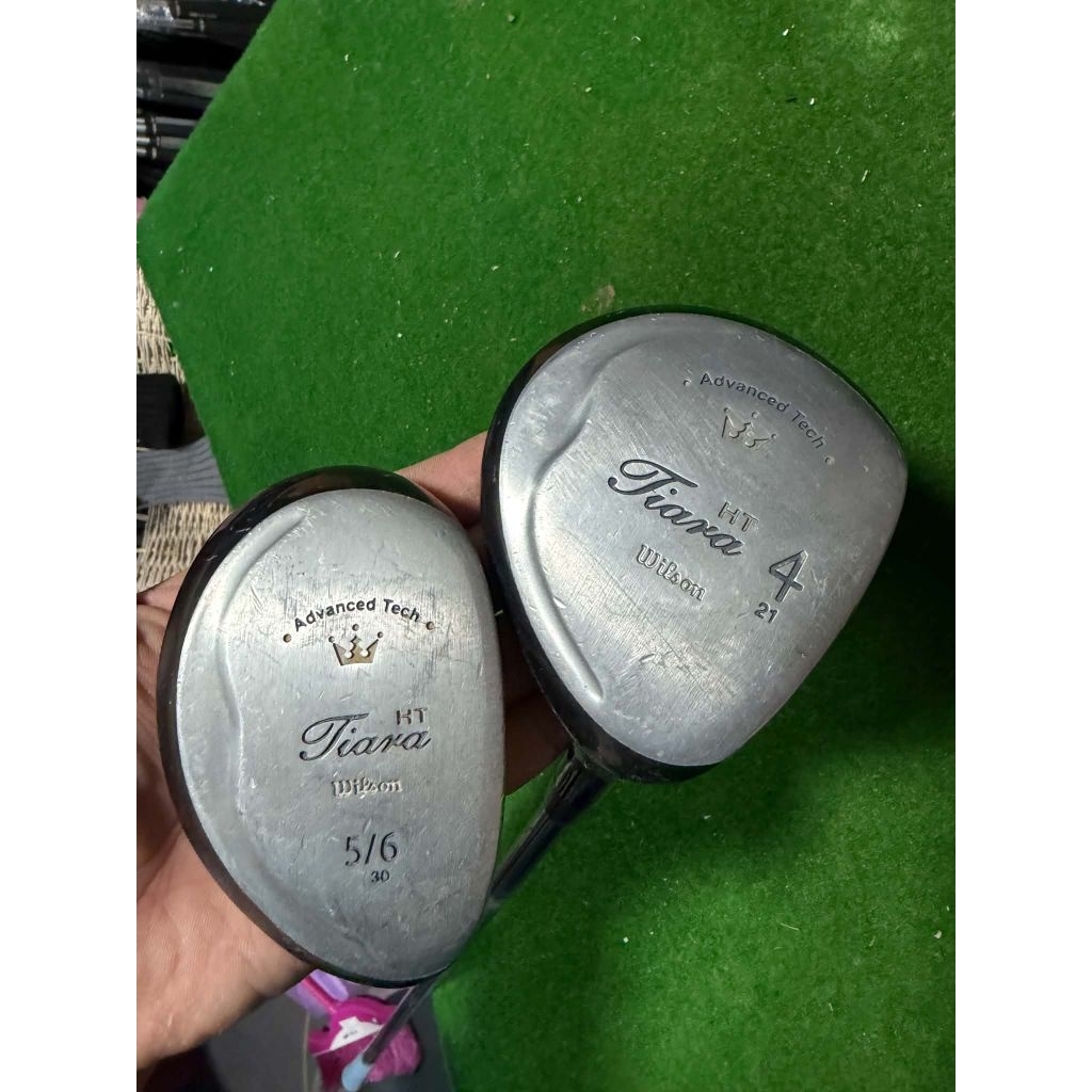 ไม้กอล์ฟมือสอง Wilson เลดี้ ,Fairway 4/21°+Hybrid 5/6 21°, FLEX-L สำหรับคุณผู้หญิง กริปและก้านดี พร้