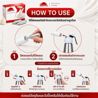 🔥โปรแบรนด์ใหม่🔥 แก๊สวิปครีมลูน่า LUNA Cream charger 【 1 กล่อง 10หลอด 】