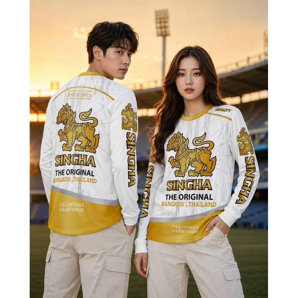 ✨เสื้อกีฬา งานสิงห์ 2 สี ✨ แขนสั้น/แขนยาว ผ้าไมโครสปอร์ต ใส่ได้ทั้งผู้หญิงและผู้ชาย