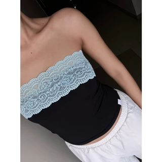 แถม headband ทุกออเดอร์ fav.lace tube top เกาะอกลูกไม้พร้อมส่ง (ลูกไม้ติดกับตัวเสื้อ)