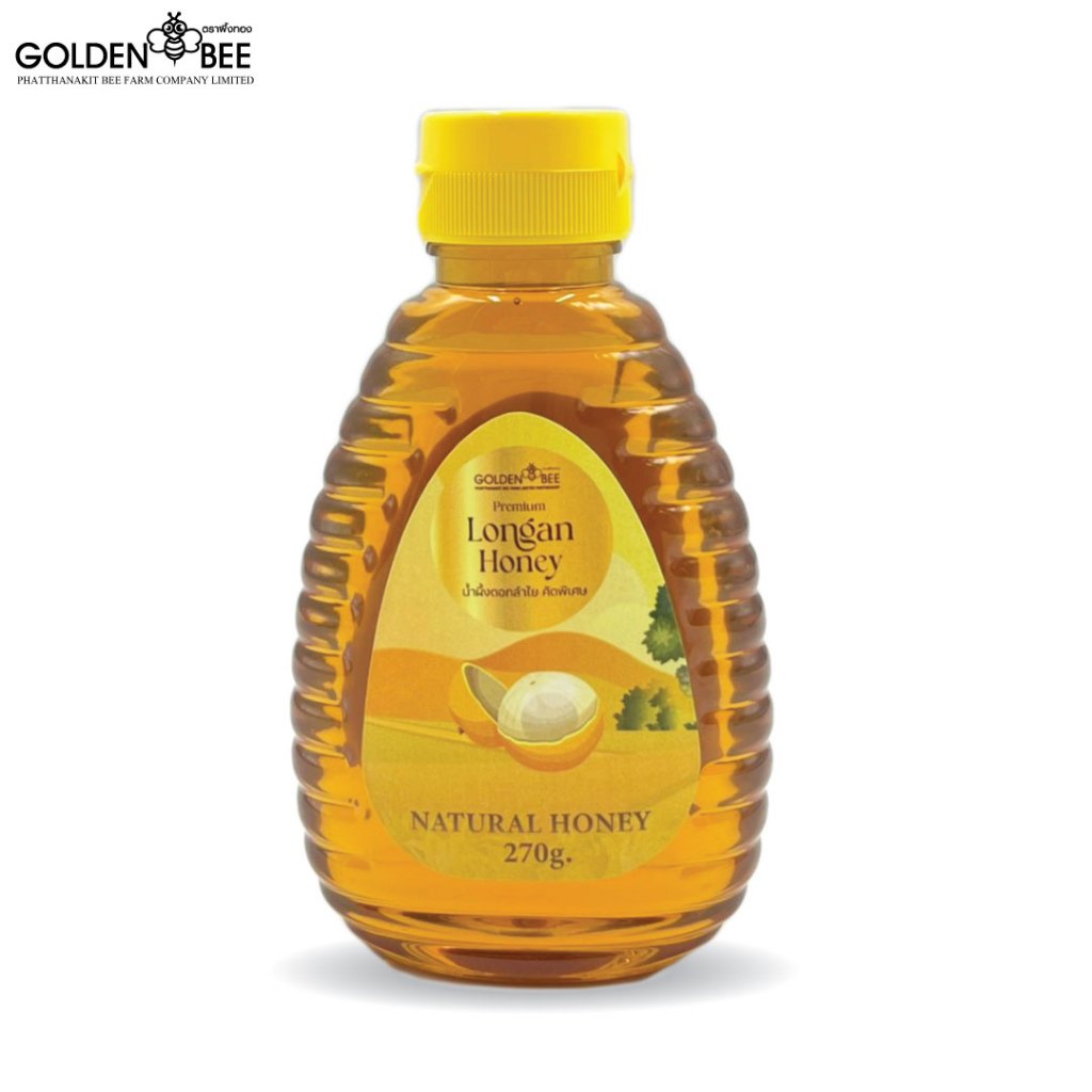 น้ำผึ้งดอกลำไยคัดพิเศษ 270 กรัม Premium Longan Honey แบรนด์ Golden Bee