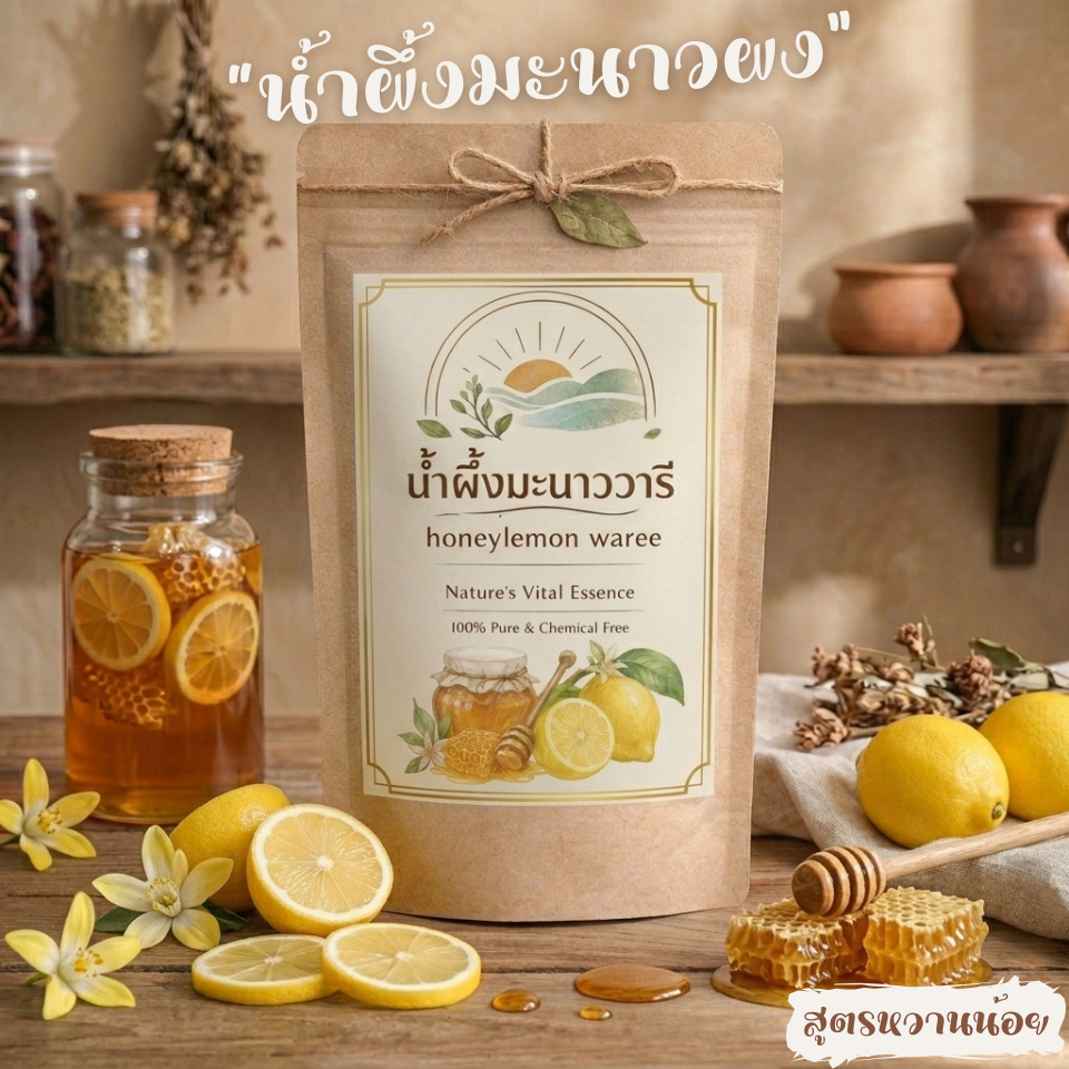 น้ำผึ้งมะนาวผงวารี หอมหวานอมเปรี้ยว สดชื่น ตื่นตัว ดื่มง่าย ได้รสชาติลงตัว ทานกับอะไรก็อร่อย