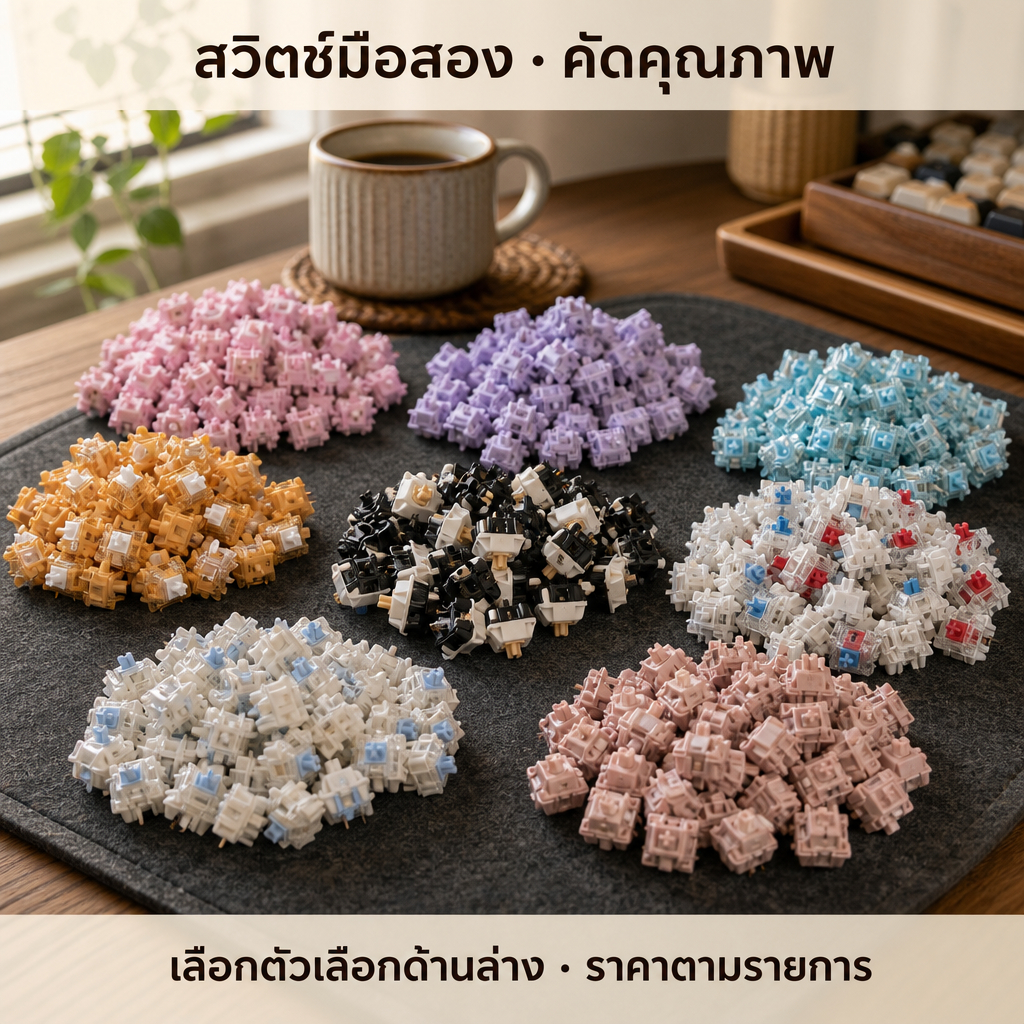 รวม Keyboard Switches มือสอง ราคาถูก สภาพ 70-95% (กรุณาอ่านคำอธิบายสินค้าก่อนเลือกซื้อ)