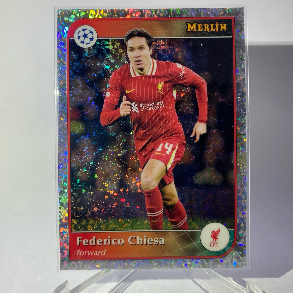 การ์ดนักฟุตบอล FEDERICO CHIESA, LIVERPOOL, MERLIN, TOPPS MERLIN 2025, No.136