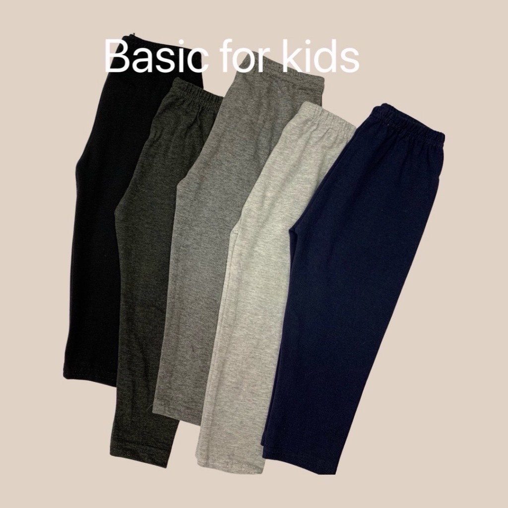 (KIDS) เลคกิ้งเด็กสีพื้น สีเบสิค มีไซส์S ถึง XXL ผ้ายืด 4 ด้าน ใส่สบาย (กดเลือกไซส์ เลือกสี) เชคตารางไซส์ก่อนนะคะ