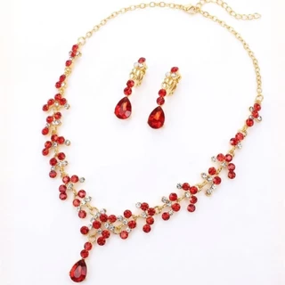 เซ็ตสร้อยเพชร+ต่างหูหนีบ เด็ก-ผู้ใหญ่ใส่ได้พร้อมส่ง!