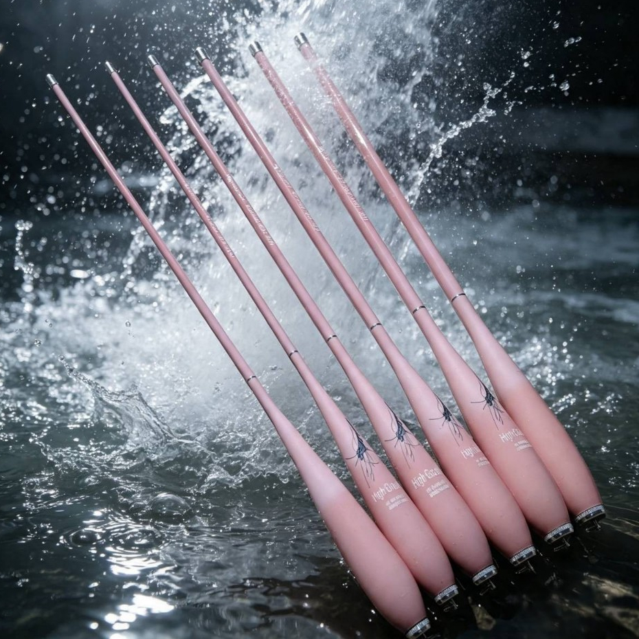 คันเบ็ดตกกุ้ง ตกปลาเล็ก สีชมพู รุ่นกุ้งดำ ขนาด 1.5 ม. และ 1.8 เมตร ส่งจากไทย
