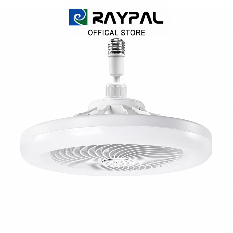 RAYPAL พัดลมโคมไฟ ไฟเพดาน LED 30/35W หลอดไฟกลม LED Bulb Light พัดลมติดเพดาน