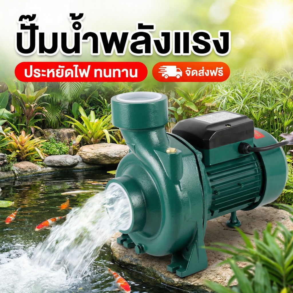 ปั๊มน้ำหอยโข่ง 1นิ้ว 1แรงม้า / 2นิ้ว 2แรงม้า / 3นิ้ว 3แรงม้า ปั๊มน้ำ 750W 1HP/ 1500W 2HP/ 2250W 3HP