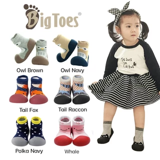 (เติมสต๊อกแล้ว) Bigtoes รองเท้าหัดเดิน [รวมลาย] Size 11.5 / 12.5 /13.5 cm รองเท้าเด็ก Made in Korea