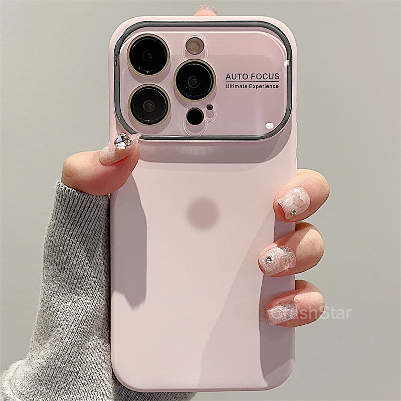 CrashStar With Logo เคสโทรศัพท์ซิลิโคนเหลวแบบนุ่มพร้อมหน้าต่างขนาดใหญ่ สำหรับ iPhone 17 16 15 14 13 12 11 Pro Max Plus