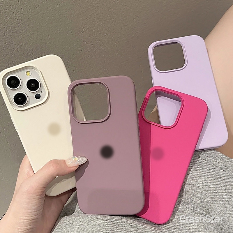CrashStar With Logo พร้อมโลโก้ พร้อมกล่อง เคสโทรศัพท์ซิลิโคนเหลวแบบนุ่ม For iPhone 17 16 15 14 13 12 11 Pro Max Plus XR