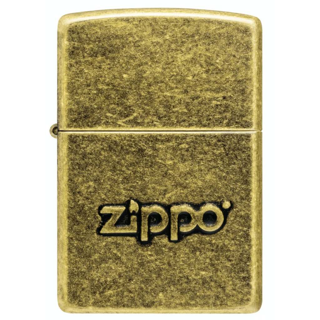 Zippo 28994 Zippo Stamp Antique Brass ของแท้ Made in USA