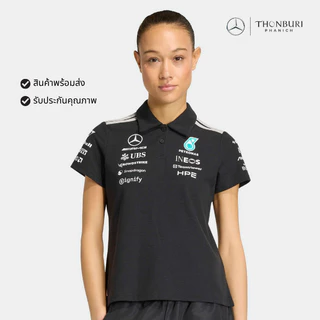 เสื้อโปโลผู้หญิง Mercedes-AMG F1 2026 Team สีดำ