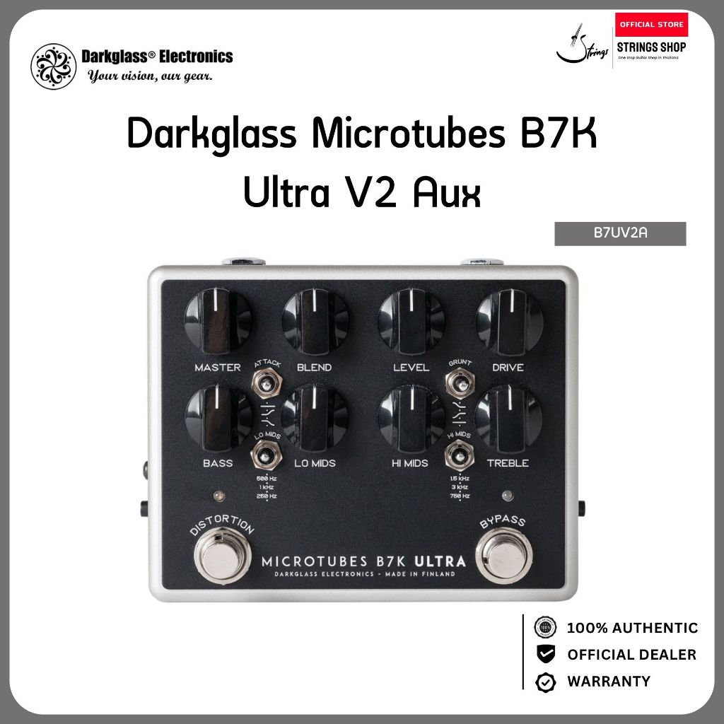 Darkglass Electronics Microtubes B7K Ultra V2 Aux Bass Preamp Overdrive เอฟเฟคเบส พร้อม 4-Band EQ, C