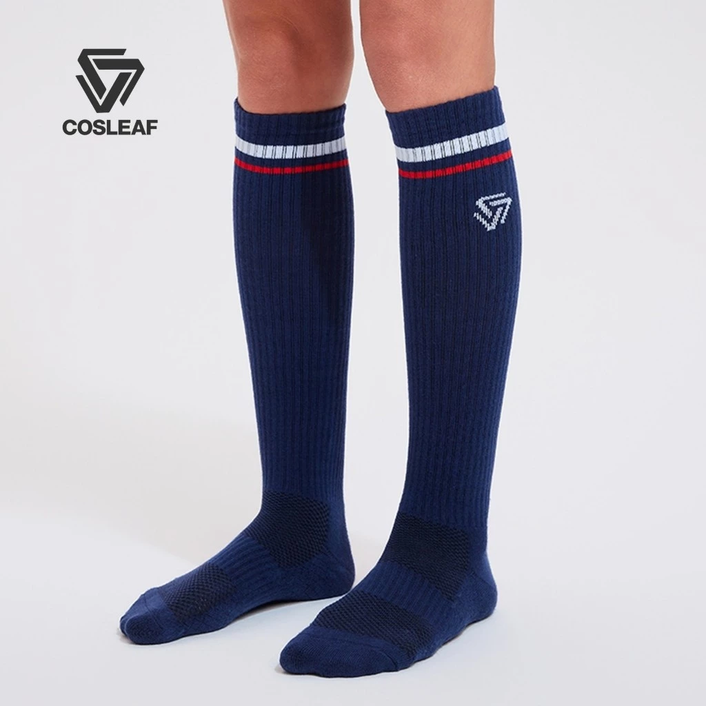 Cosleaf Socks ถุงเท้าข้อยาว ถุงเท้าวิ่ง ถุงเท้ากอล์ฟ ระบายอากาศได้ดีแห้งไวยืดหยุ่น ใส่ได้ทุกกิจกรรม กีฬาSport