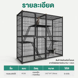 จัดส่งเร็ว กรงแมวขนาดใหญ่ Pet Cage 2-4ชั้น คอนโดแมว บ้านแมว ทนนาน กรงสัตว์เลี้ยง แมว กระต่าย สุนัข