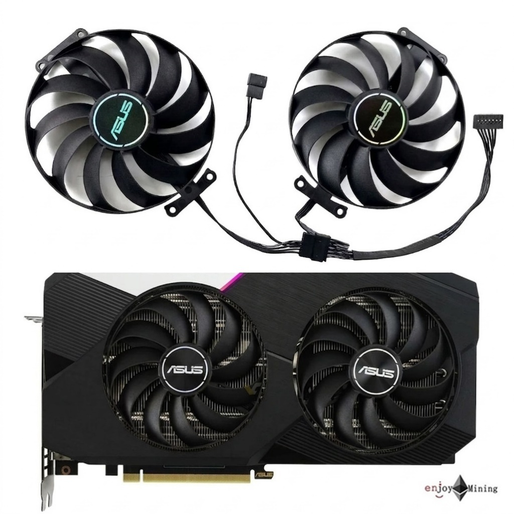 พัดลมการ์ดจอ ASUS DUAL-RTX 3060 3060ti 3070 v2 oc