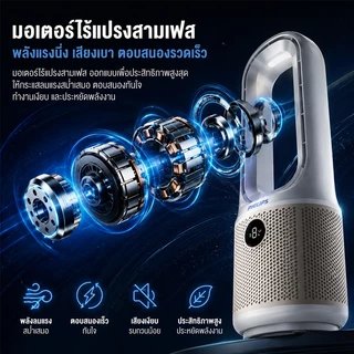 พัดลมไร้ใบพัด พัดลมตั้งโต๊ะ พัดลมไร้ใบพัด ขนาดเล็ก ลมเย็นสบาย เสียงเบา วางโต๊ะทำงาน ห้องนอนได้