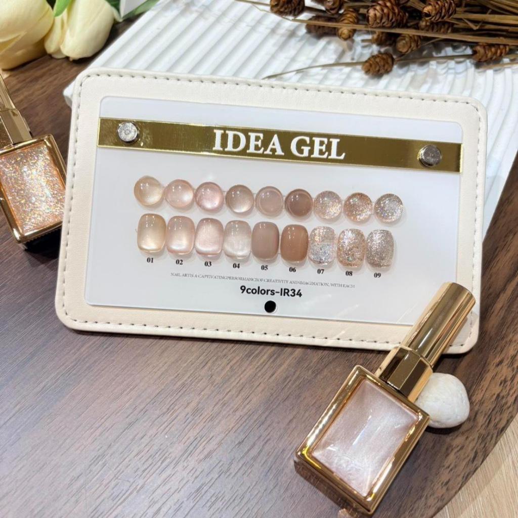 Idea Gel 9 สี รุ่น IR9-34 2026 พร้อมชาร์จสำเร็จรูป | ชุดยาทาเล็บเจล