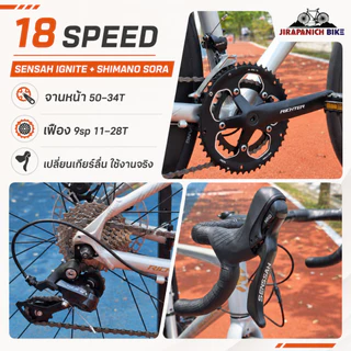 จักรยานเสือหมอบ RICHTER รุ่น RT-01 18สปีด (ตีนผี Shimano SORA, น้ำหนัก 10.5กก.)