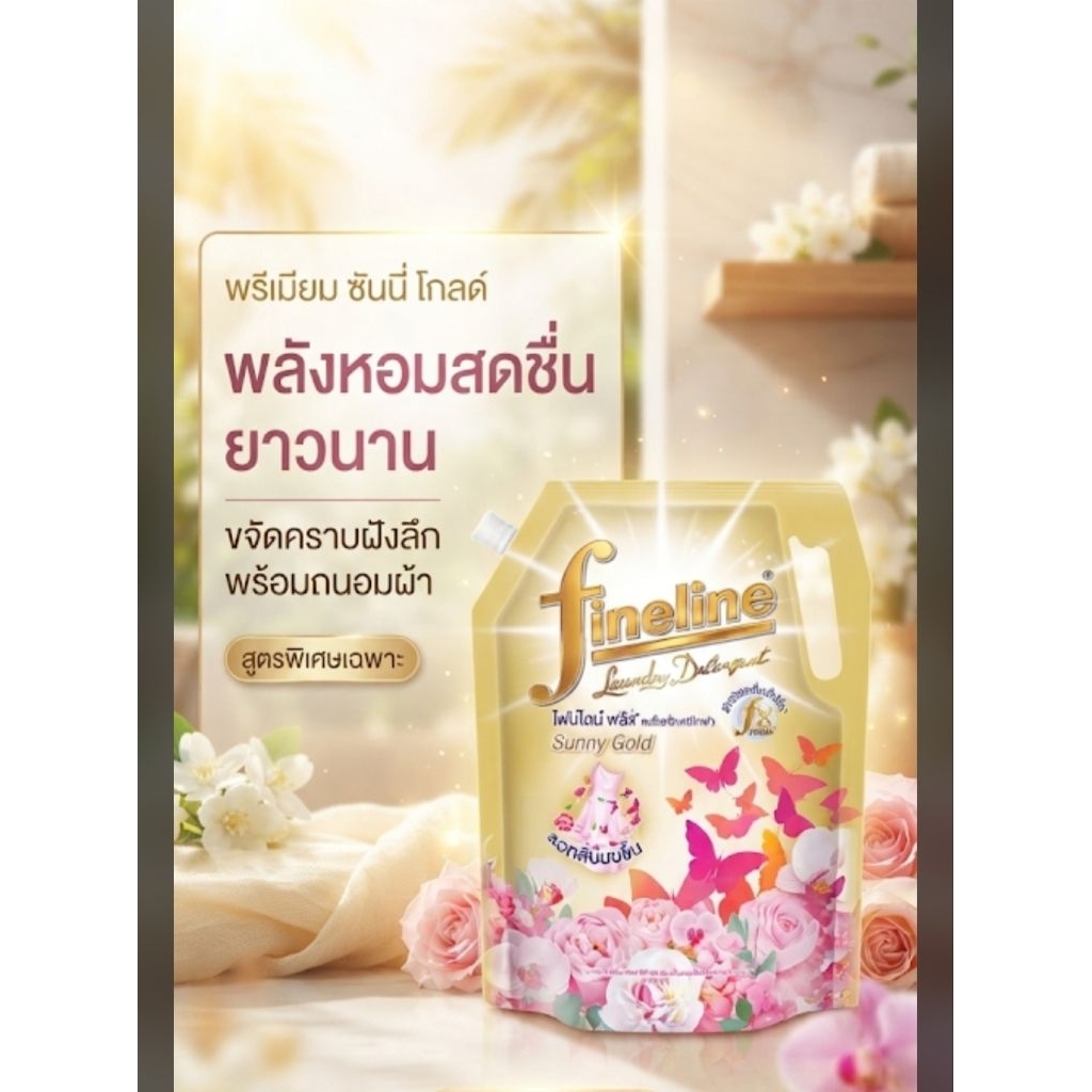 น้ำยาซักผ้าFineline Sunny gold 1250 ml