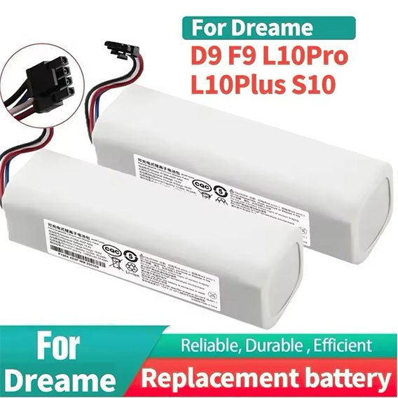 แบตเตอรี่อะไหล่ทดแทน หุ่นยนต์ดูดฝุ่นอัตโนมัติ สำหรับ Dreame D9 F9 S10 L10Plus L10Pro L10Ultra Robot 