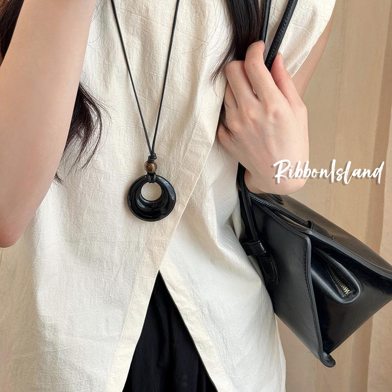 สร้อยคอ necklace จี้ วงกลมเรขาคณิต ins น่ารัก ลูกปัด ใหม่ วินเทจ retro สไตล์ชนเผ่า COD