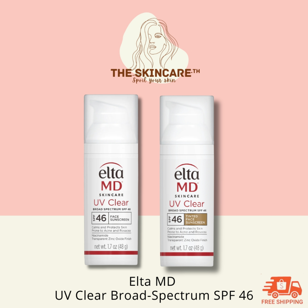 แท้ ส่งไว EXP.12/27 TheSkincare.TH | Elta MD UV Clear Broad-Spectrum SPF 46 กันแดดตัวดังสำหรับคนผิวมัน–เป็นสิวง่าย