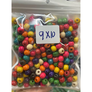 ลูกปัดไม้สีสวยๆๆสินค้างานDIY 100กรัม